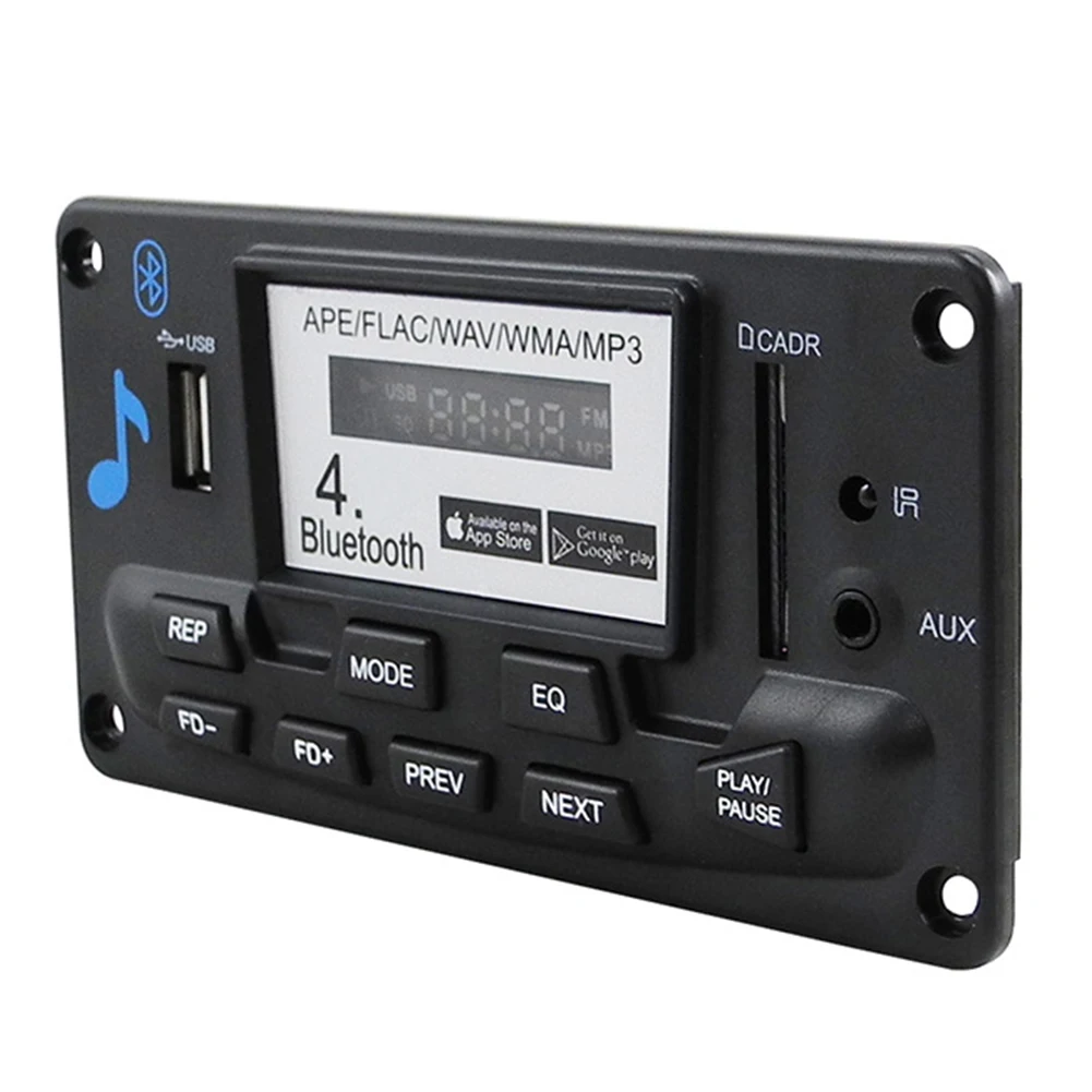 Bluetooth 4.0 Aux Digital Wireless APE FLAC Audio Receiver WAV WMA Professional FM Radio MP3 Decoder Board Car Interior Module |