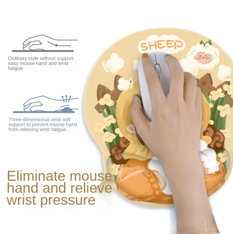 

Yiyi sauce wrist mouse pad cute girl office hand rest wrist pad memory foam soft pad