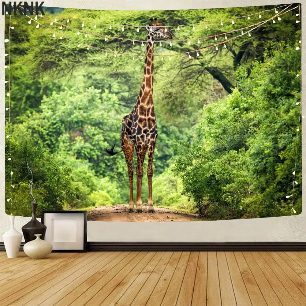 

3d-принт Жираф NKNK, жираф, животное, домашняя подвесная Мандала в стиле Харадзюку, настенное украшение в стиле бохо, Забавный узор