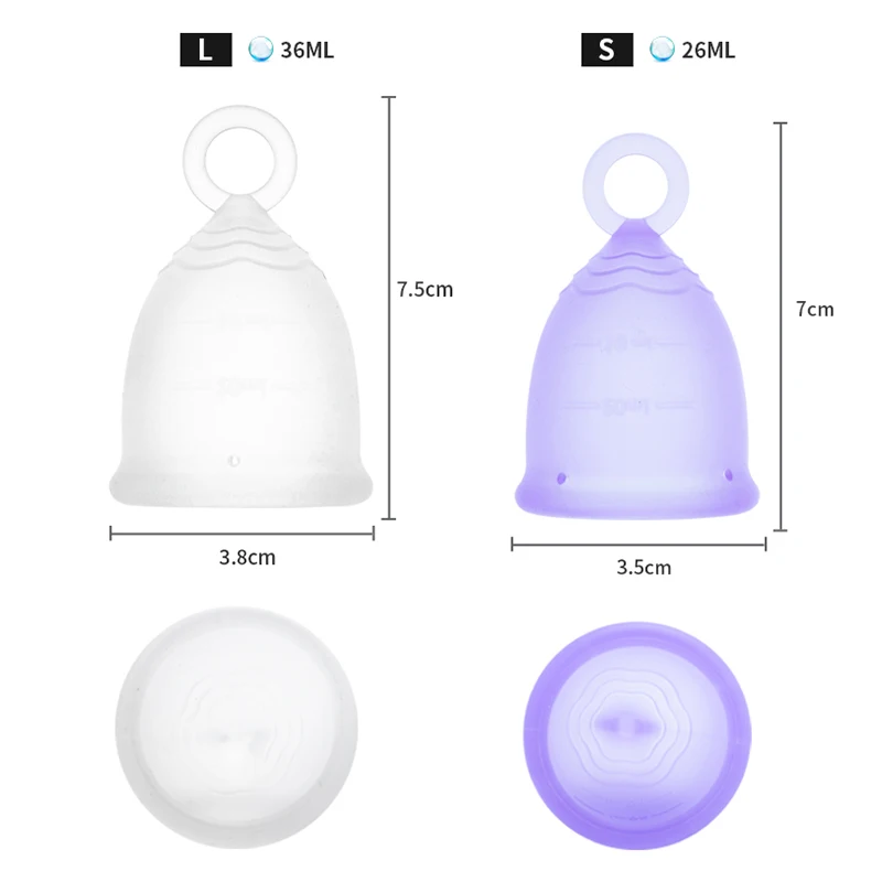 Медицинский силикон женственная чашка для гигиены менструального кольцо