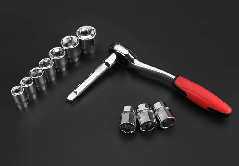 CR-V ключ с храповым механизмом 1/2 &quot3/8" 1/4 "ключ Набор инструментов торцевых