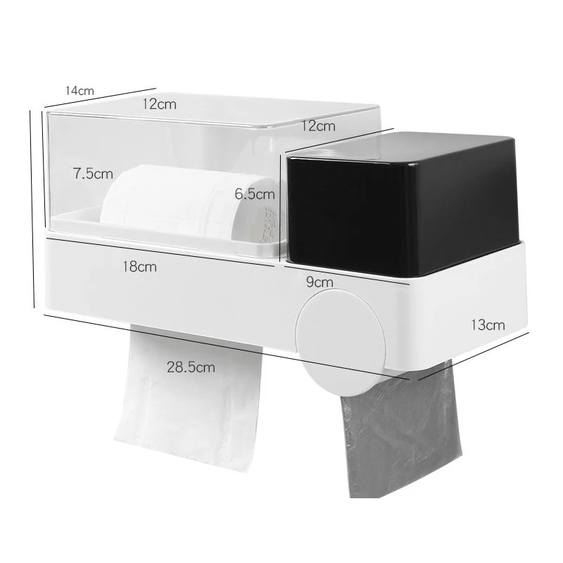 

Hot Roll Paper Tube Household Paper Holder Bathroom Napkin Box Waterproof Rack Punch-free D6
