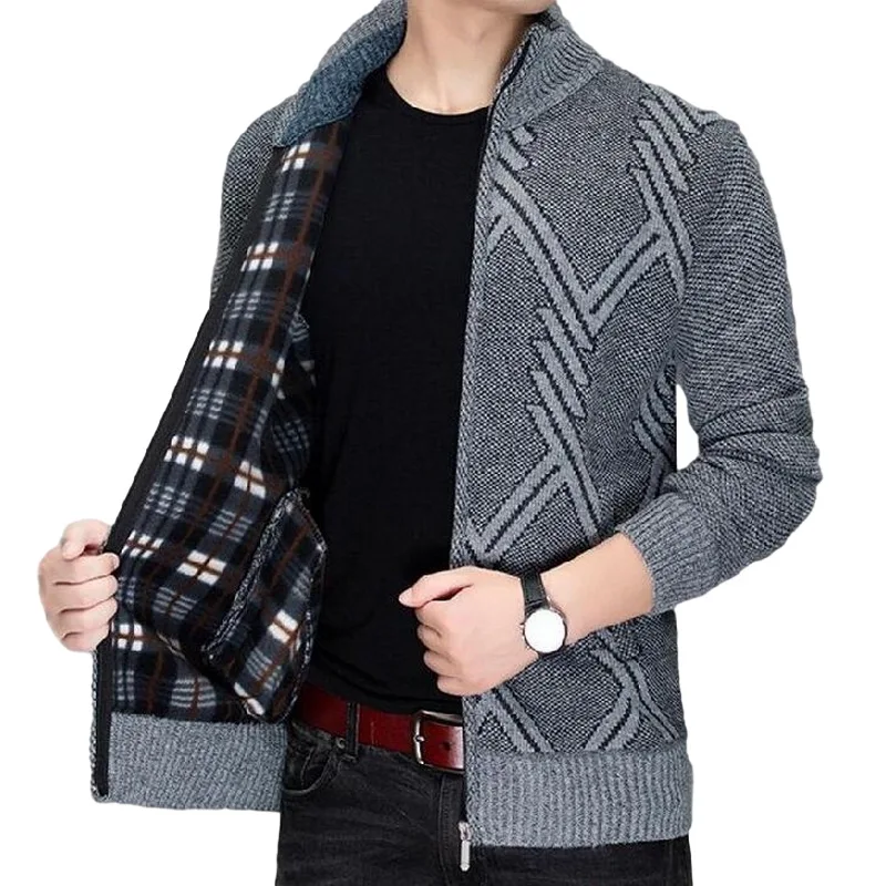 Мужской кардиган теплый свитер мужские кардиганы зимние толстые куртки пальто