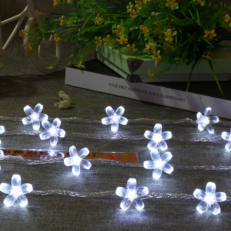 

Cherry Blossom Garland Lamp Battery Powered LED String Fairy Lights Holiday Lighting Light for Room Wedding Christmas Decoration