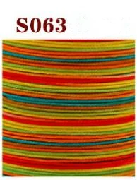 S063 colorful Отличное качество 0,6 мм кожаный вощенный шнур нить полиэстер круглый воск нить 80 м длинный - Цвет: S063 colorful
