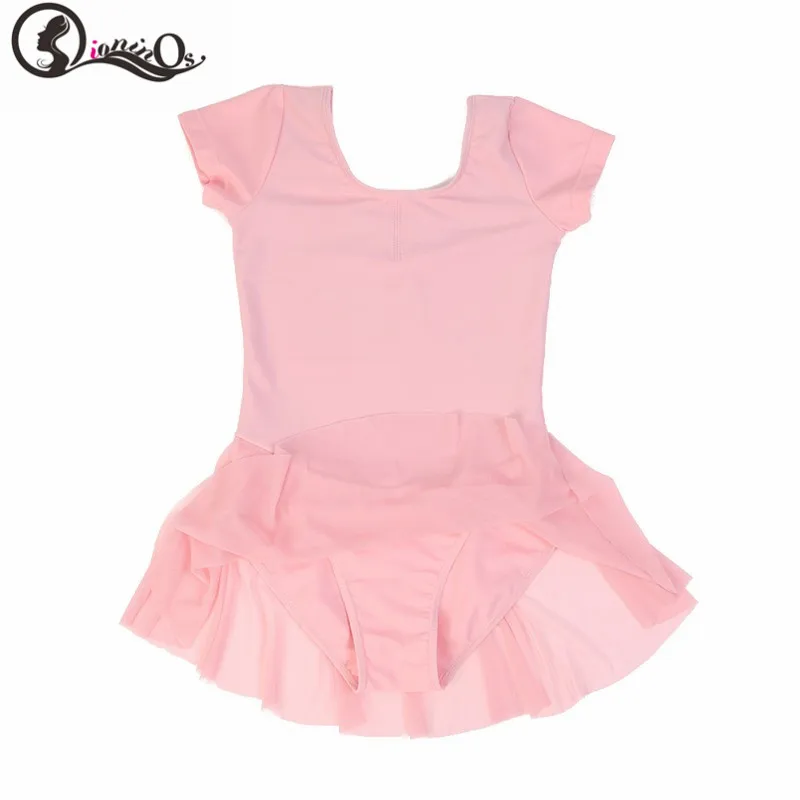 Балетное платье пачка розового цвета детский купальник костюмы с круглым
