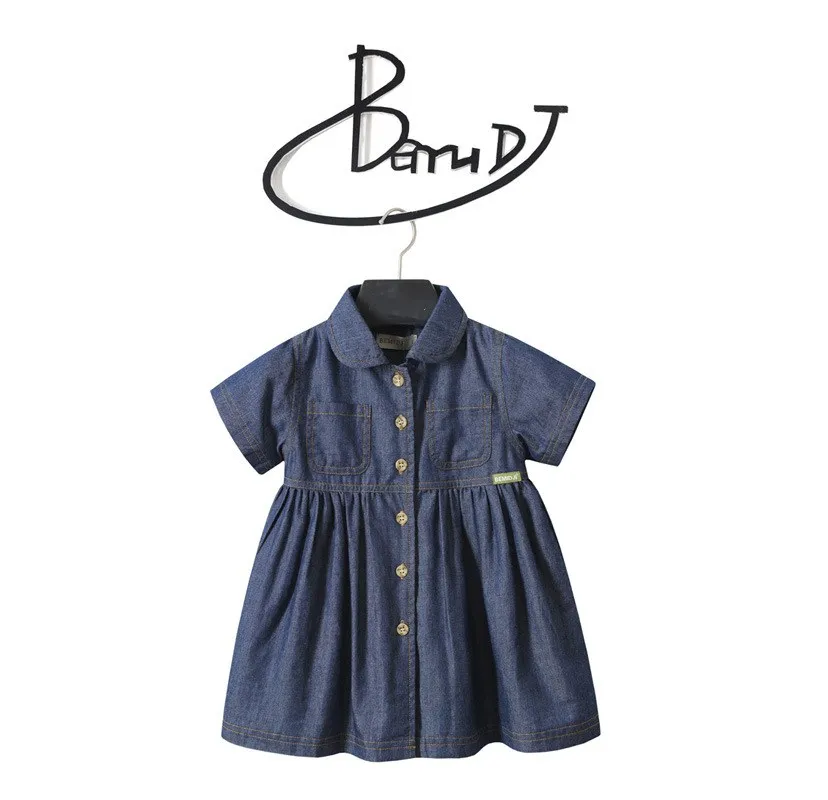 

Kids Dresses for Girls 2021 New Girls Dress Short Sleeve Kid Dress Party Princess Vestidos 1-5 Year Cowboy Dress