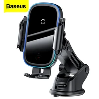 baseus qi car wireless charger for iphone 11 samsung xiaomi 15w induction car mount fast wireless charging with car phone holder