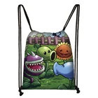 Детский рюкзак Растения против Зомби, шнурком для покупок, школьная сумка для путешествий, вечеринок, подарок, 38*32 см