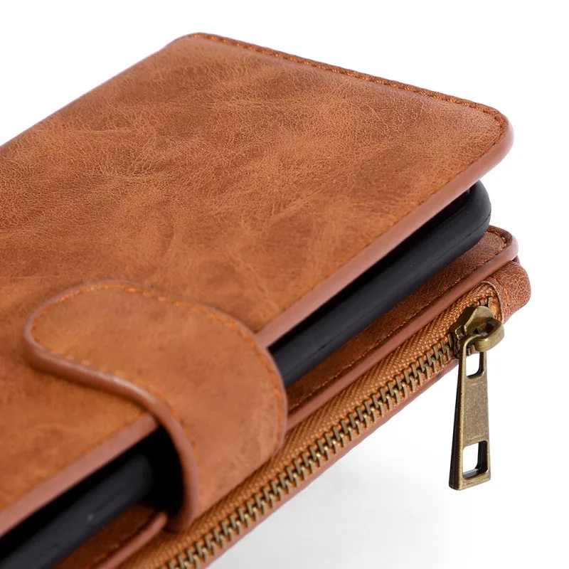 Чехол для телефона съемный из искусственной кожи Кошелек держатель карт задняя