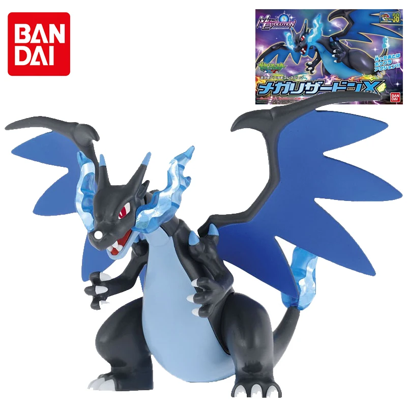 

Bandai Покемон Сборная модель Эволюционная Серия № 36 Мега CharizardX экшн-фигурка Gundam декоративная игрушка Детские подарки на день рождения