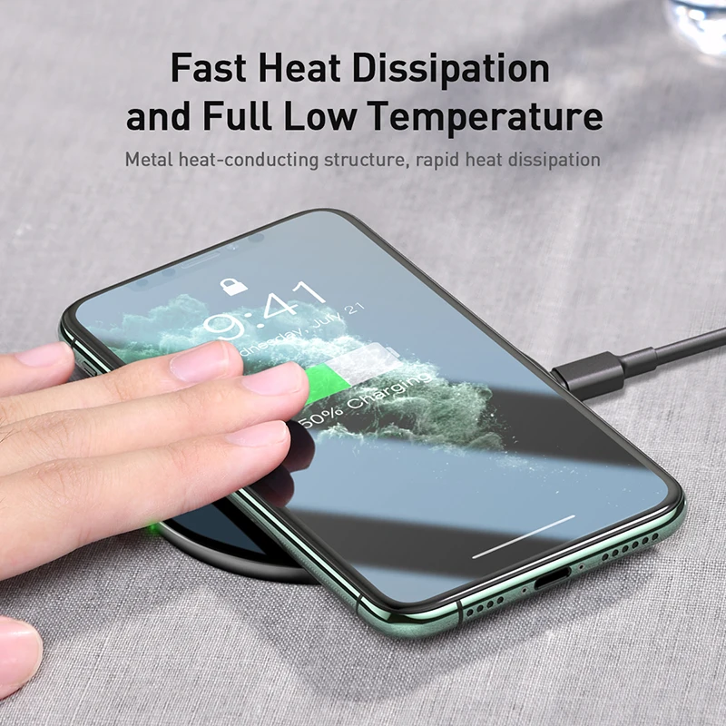 Baseus 15W Qi Wireless Charger Induction Fast Wireless Charging Pad For iPhone 13 12 Pro Max Xs Phone Charger For Samsung Xiaomi