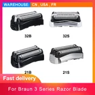 Набор сменных лезвий для бритвы, комплект из АБС и нержавеющей стали, резак, аксессуары для Braun Razor 32B 32S 21B 3 Series