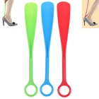 1 шт. прочный обувной рожок с ручкой, профессиональный рожок для обуви, ложка для обуви, пластиковый длинный рожок для обуви, случайный цвет