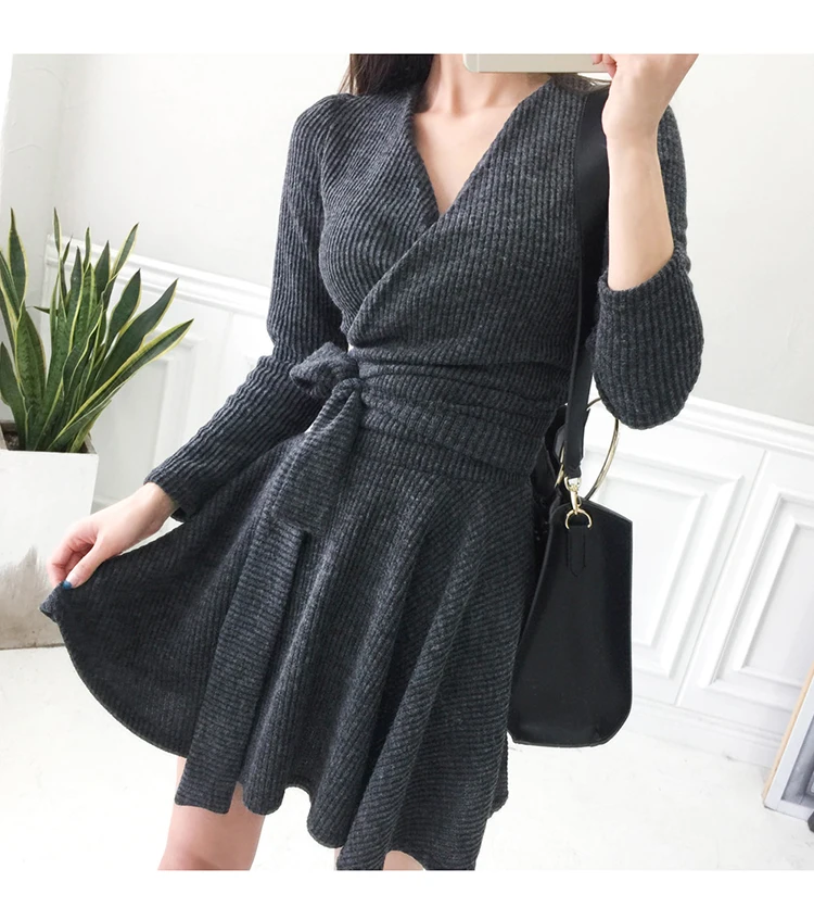 Женское трикотажное платье-трапеция эластичное повседневное мини-платье с