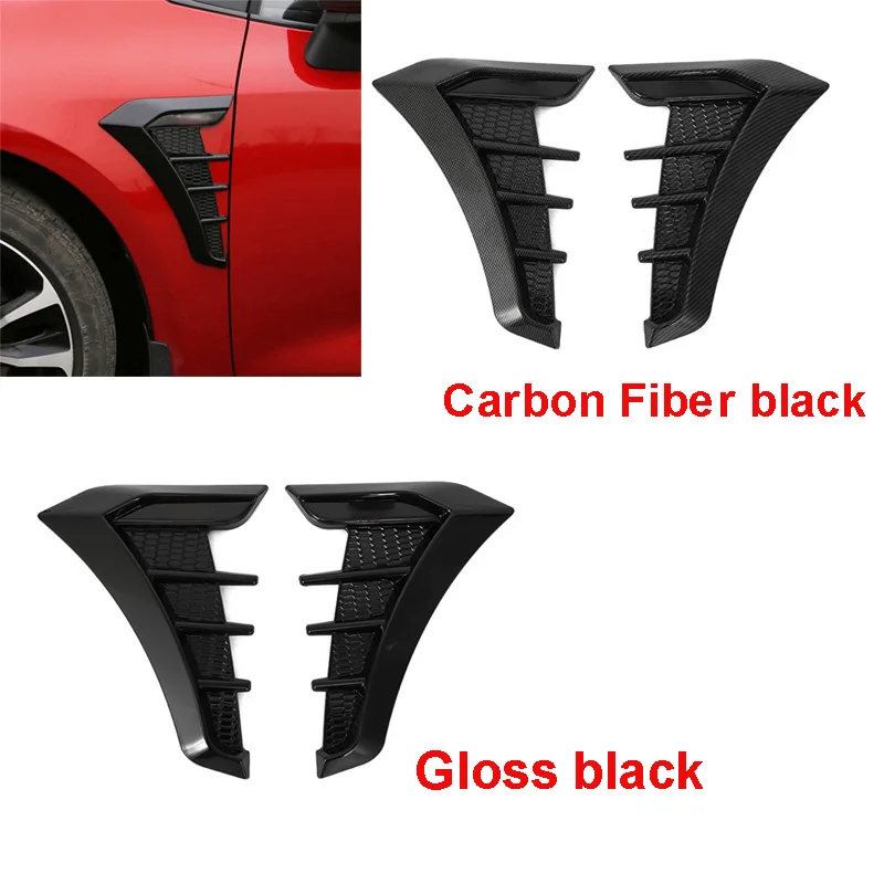 

2 Side Vent Trim Fender Sticker Air Flow ABS bumper carbon fiber Air Vent cover For Toyota corolla altis LEVIN 2019 2020 2021