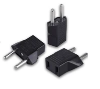 100pcslot ususa to european euro eu 2 round pin plug socket travel charger adapter plug outlet converter adapter