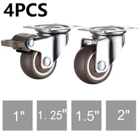 4pcs 360 degree swivel caster wheels heavy duty rubber caster no noise wheels for furniture carts industrial equipment