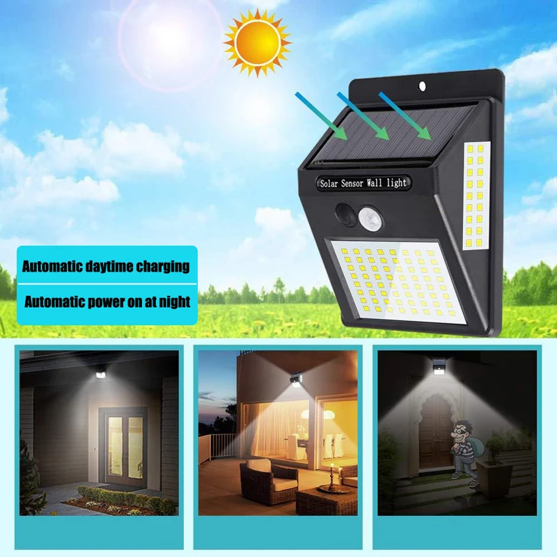 A2 ПИР светодиодный Солнечный сад лампа движения Сенсор солнечный светильник 4