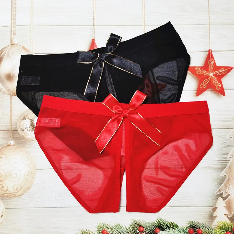Горячая Распродажа трусики с бантиками пикантные Для женщин нижнее белье низкой