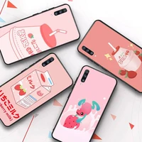 cute fruit strawberry drink milk korean phone case for samsung galaxy a 51 30s a71 soft cover for a21s a70 10 a30
