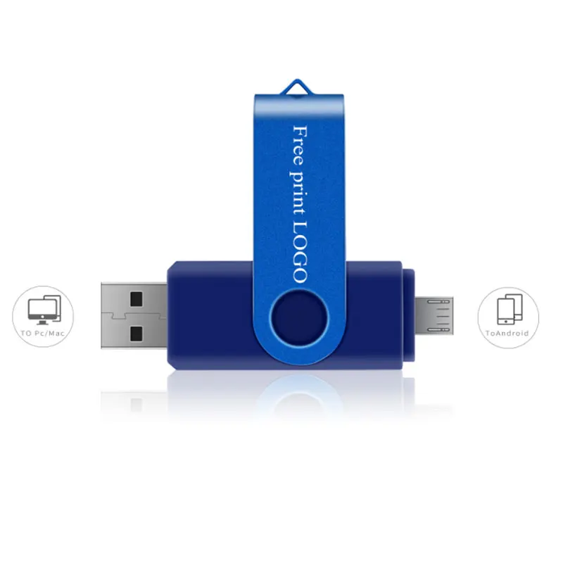 Флешка 128 ГБ Usb флеш-накопитель 64 ГБ флэш-диск 8 ГБ 32 ГБ 4 ГБ OTG флеш-накопитель 16 Гб металл для телефона Memoria Usb и логотип