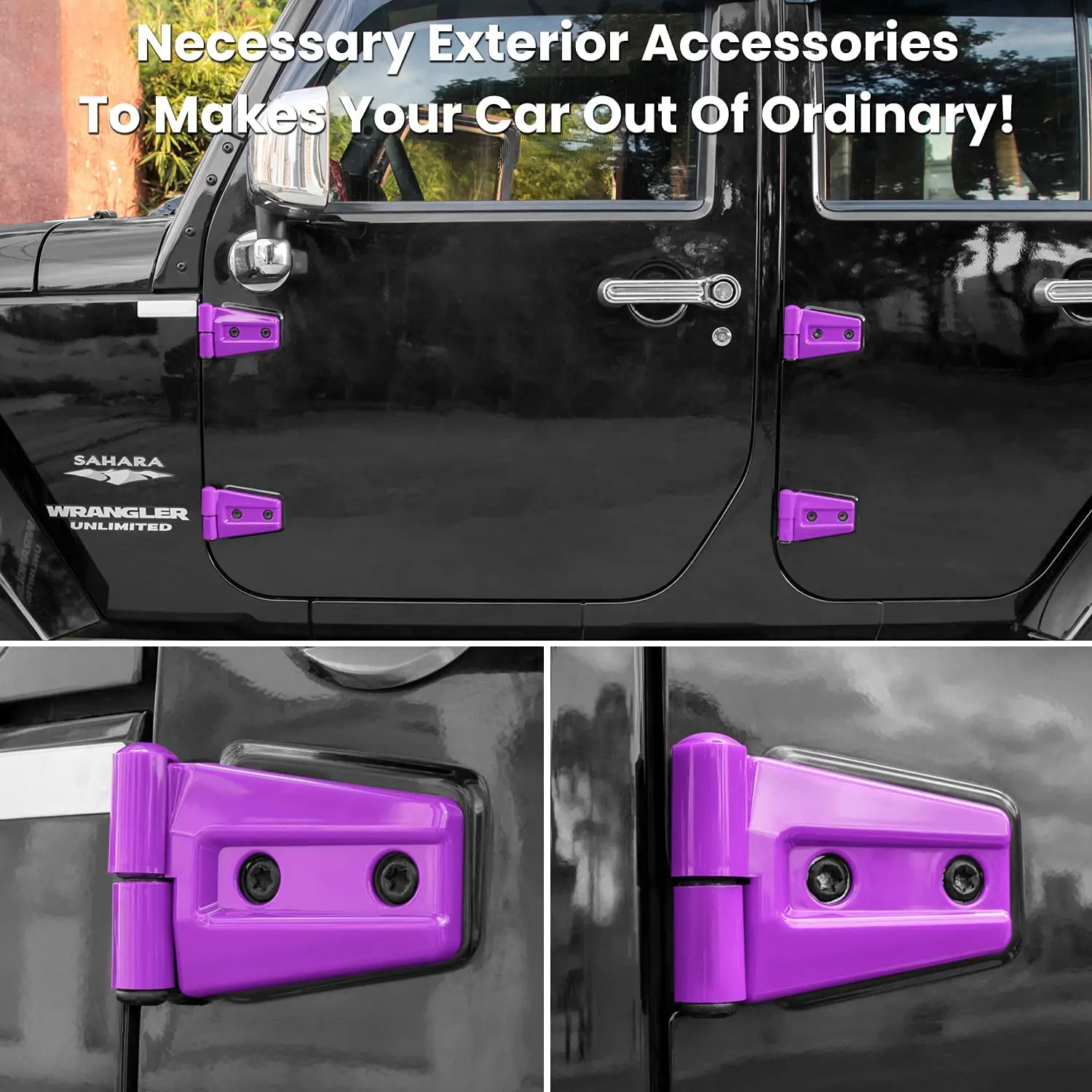 Чанг Цян 8x крышка декоративной петли двери для Jeep Wrangler JK JKU Sport Rubicon Sahara X Unlimited 2007-2018 фиолетовая.