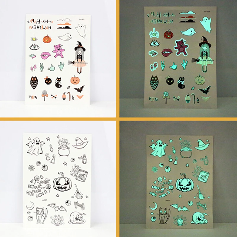 1/5pcs 3D Spider Halloween Tattoo Water Transfer Flash Tatoo Fake Tattoo Waterproof Temporary Tattoo Sticker For Men Women
