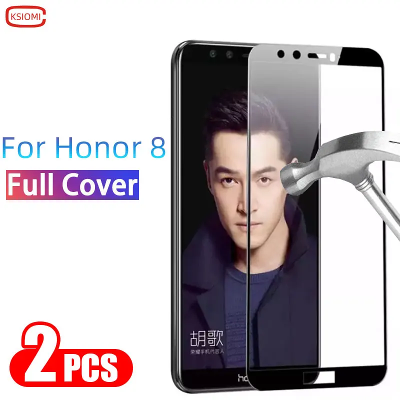 

2pcs Tempered Glas On Honor 8 Screen Protector Protective Glass For Huawei Honor8 Honer 8 Film 6.5 Huawey Huwei Hawei Onor 3d