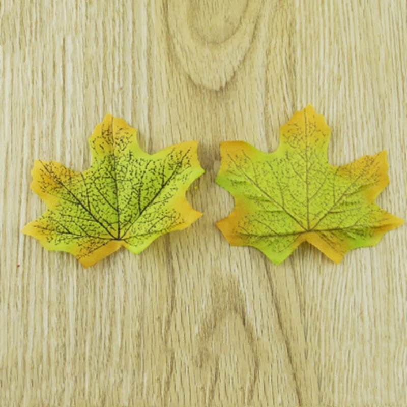 100pcs/pack Artificial Decorative Flowers Maple Fall Leaves Home Garden Decor Scrapbooking Diy Crafts | Дом и сад