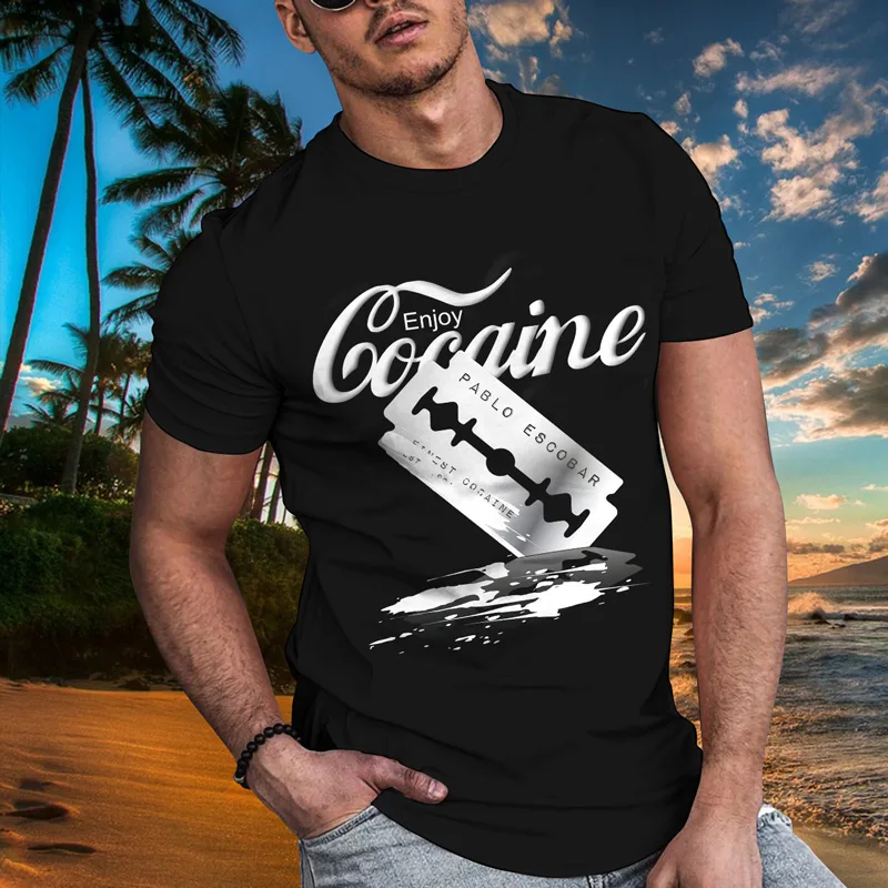 

Summer Men's Round Neck 3D Printing Plus Oversized TShirt Personality Pattern Design Short Sleeve Loose Street Fashion Tee Shirt