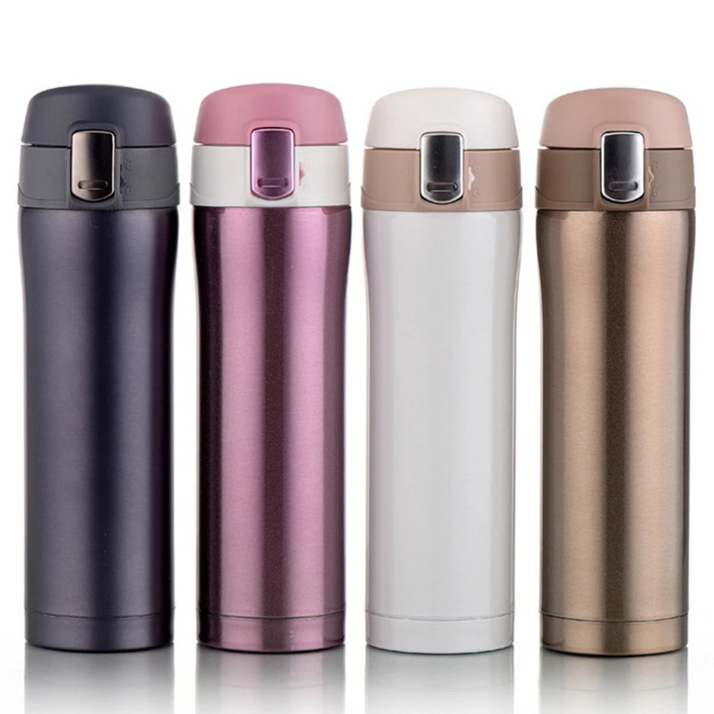

4 Colors Home Kitchen Vacuum Flasks Thermoses 500ml /350ml Stainless Steel Insulated Thermos Cup Coffee Mug Travel Drink Bottl