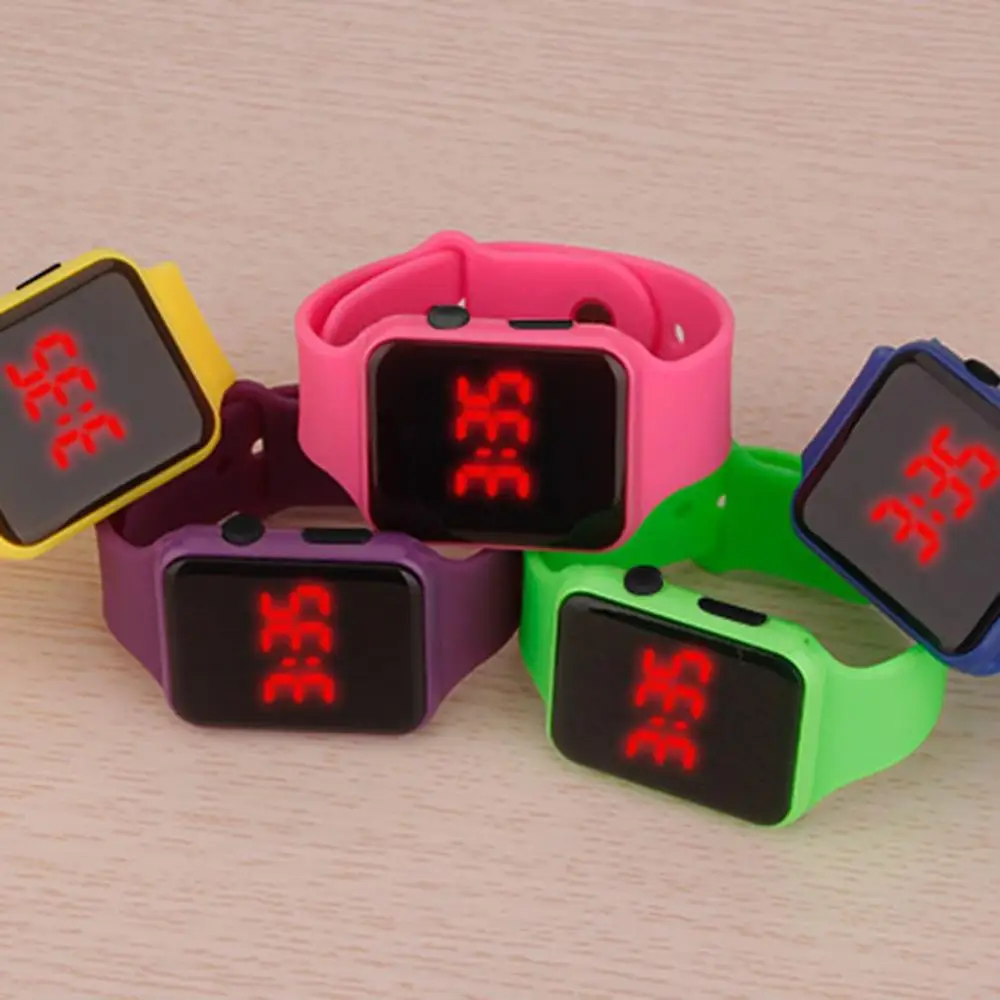 Цифровые часы мужские женские спортивные светодиодные силиконовые электронные