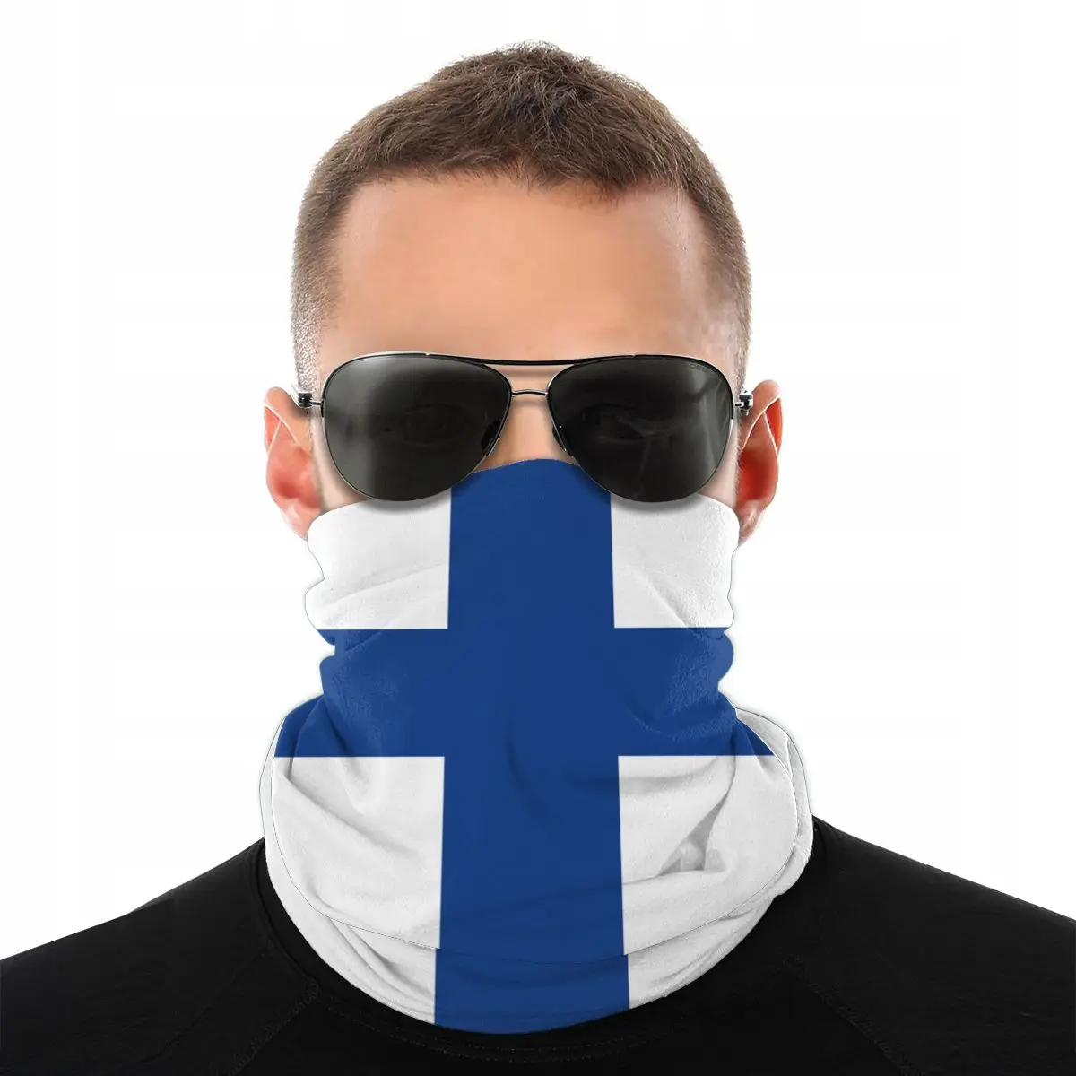 Финский флаг Финляндии волшебный шарф маска на половину лица модный труба