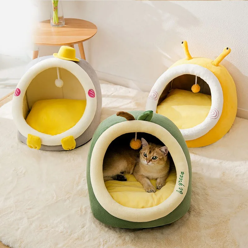 

Cute Cat Litter Four Seasons Universal Cat Bed Cat House Semi-enclosed Dog Kennel Warm Winter Kitten Pet Supplies