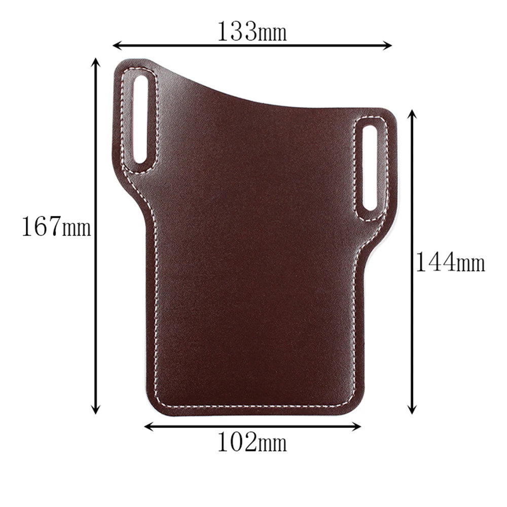 Men Leather Vintage Pack Waist Bag Belt Clip Phone Holster Travel Hiking Cell Mobile Phone Case Cover Belt Pouch Purse