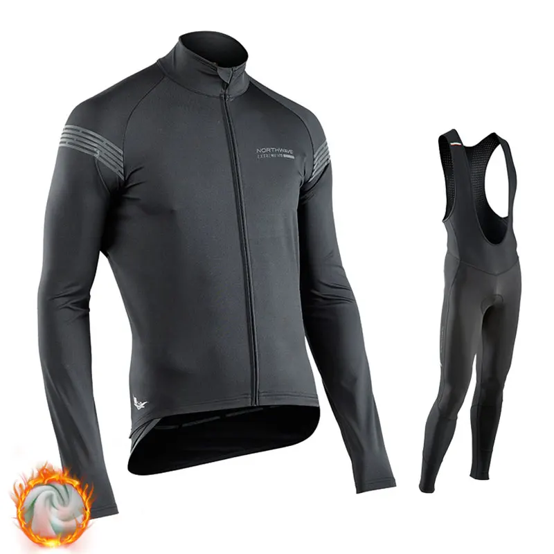 Northwave Pro Team Зимняя одежда для велоспорта Ropa Ciclismo Hombre длинный рукав Велоспорт комбинезон костюм велосипедиста MTB форма 19D Pad