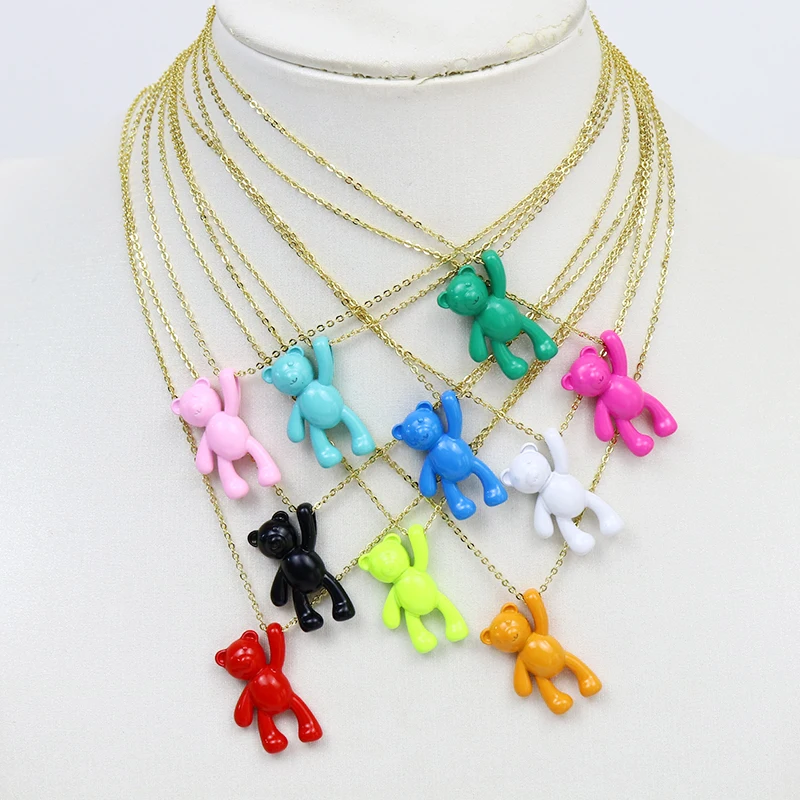 

10 шт., разноцветные ожерелья-цепочки