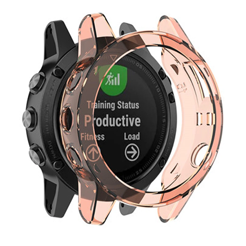 Pink Protector case 26 22 20 мм ремешок для часов Garmin Fenix 5X5 5SPlus 3 3HR Fenix 6 6X 6X Pro Watch Quick Release силиконовый легкий ремешок на запястье - Цвет: Pink Protector case