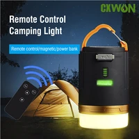 led solar camping light outdoor 4800mah 3 lighting modes hanging lantern usb rechargeable phone remote waterproof tent light