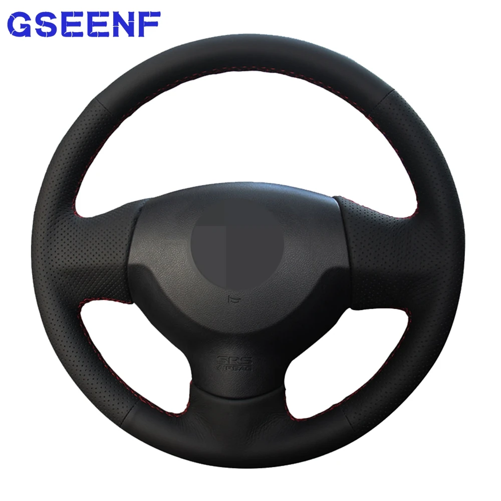 

Чехол на руль автомобиля для Mitsubishi Outlander 2013-2006 ASX Lancer X 10 2015-2007, черный, прошитый вручную, из искусственной кожи