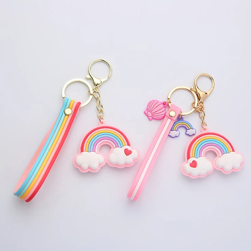 Брелок для ключей Женский милый Радужный мультяшный брелок с феями кукол сумок