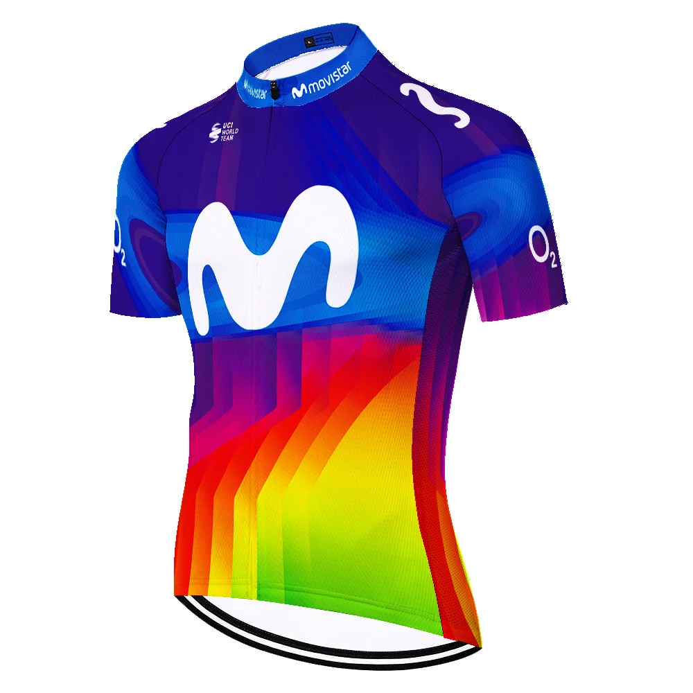 2020 Лазерная вырезка MOVISTAR team maillot velo homme летняя быстросохнущая одежда для