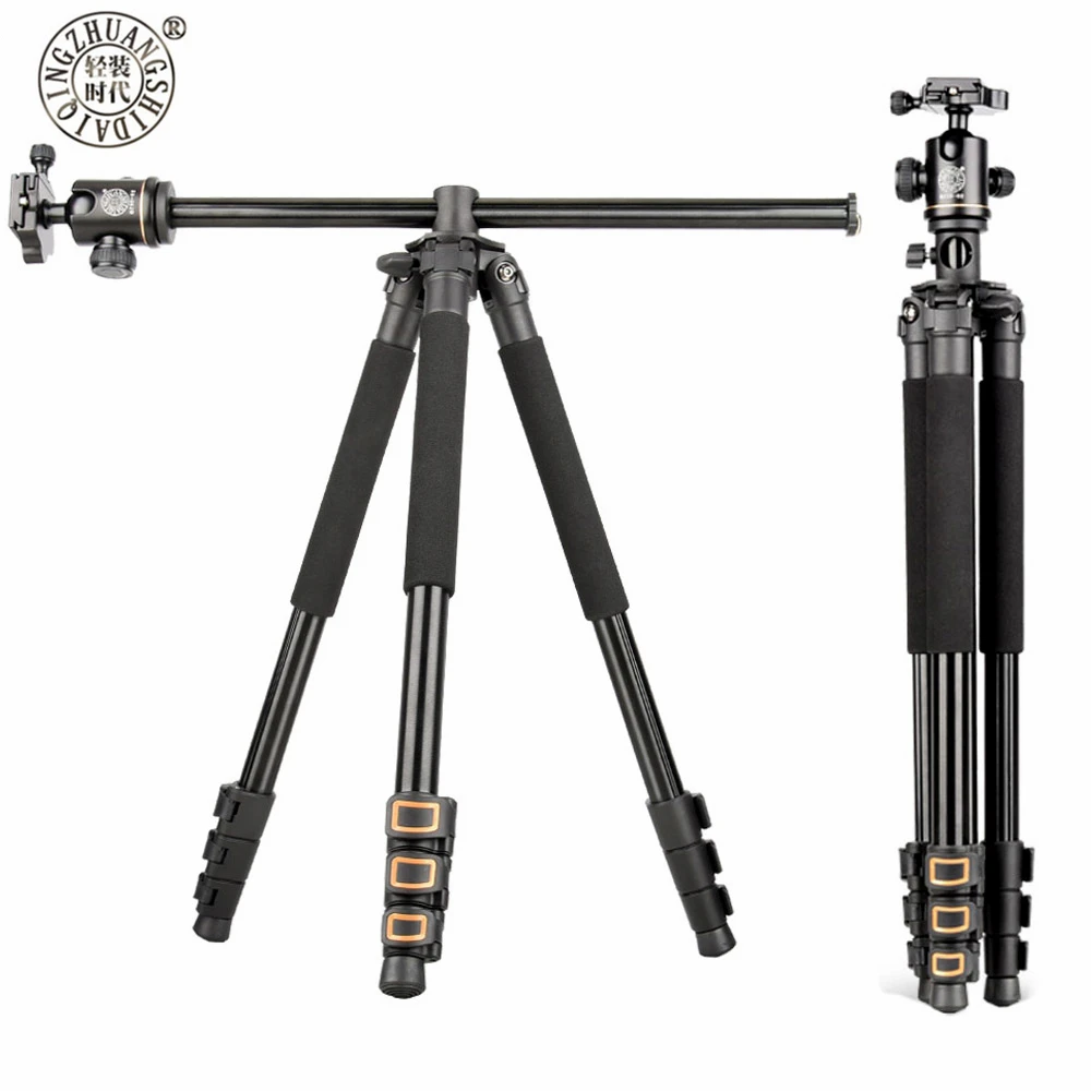 

QZSD Q298H 2m High Horizontal Overhead Tripod for Camera Video Professional Extendable Tripod with Quick Release Plate Ball Head
