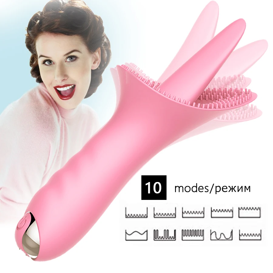 Фаллоимитатор Cunnilingus вибратор для женщин Стимулятор клитора оральный точки G