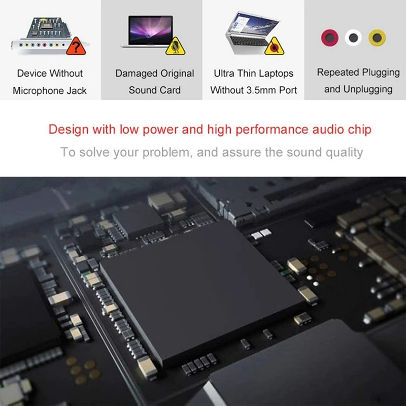 2 шт./упаковка внешний стерео-Звуковой адаптер с разъемом для наушников 3 5 мм и