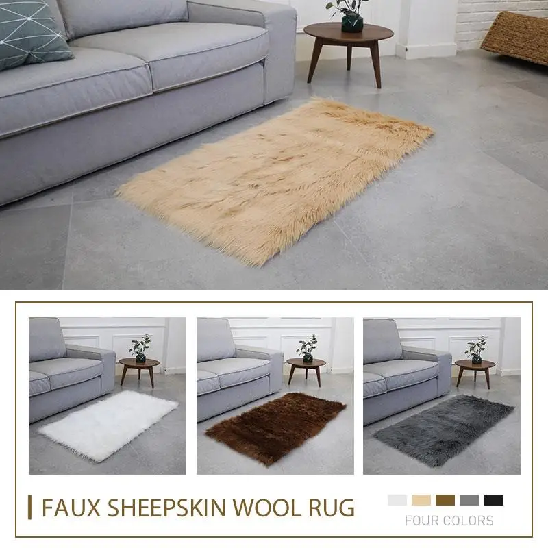 

Warm Fluffy Rugs Sofa Multicolored Anti-Skid Floor Carpet Floor Luxurious Home Decoration 180X100cm Wool Carpet Dining Room