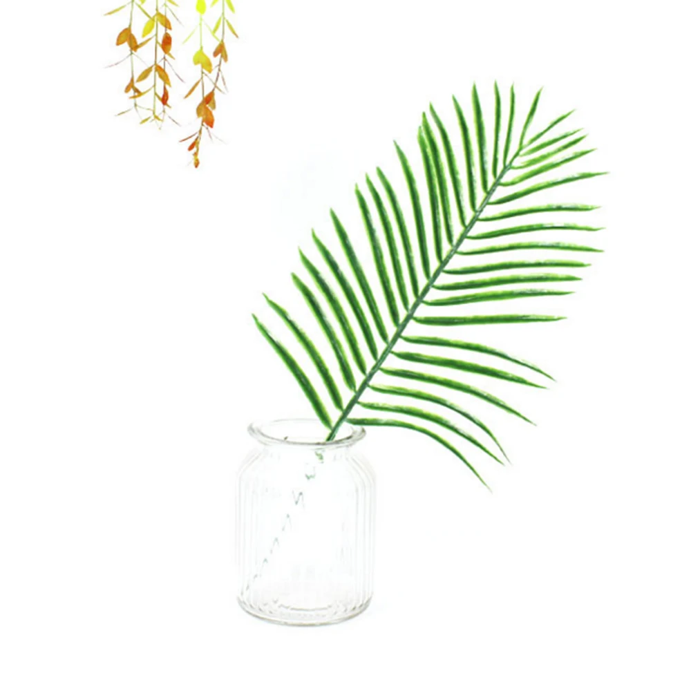 12 шт Искусственные Пальмовые Листья 50 см зеленый пластик искусственный