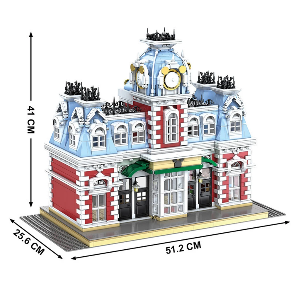 

Creator Expert Street View The Station of The Creamland 3132PCS Moc Modular Bricks Model Building Blocks Toys Assembly Square