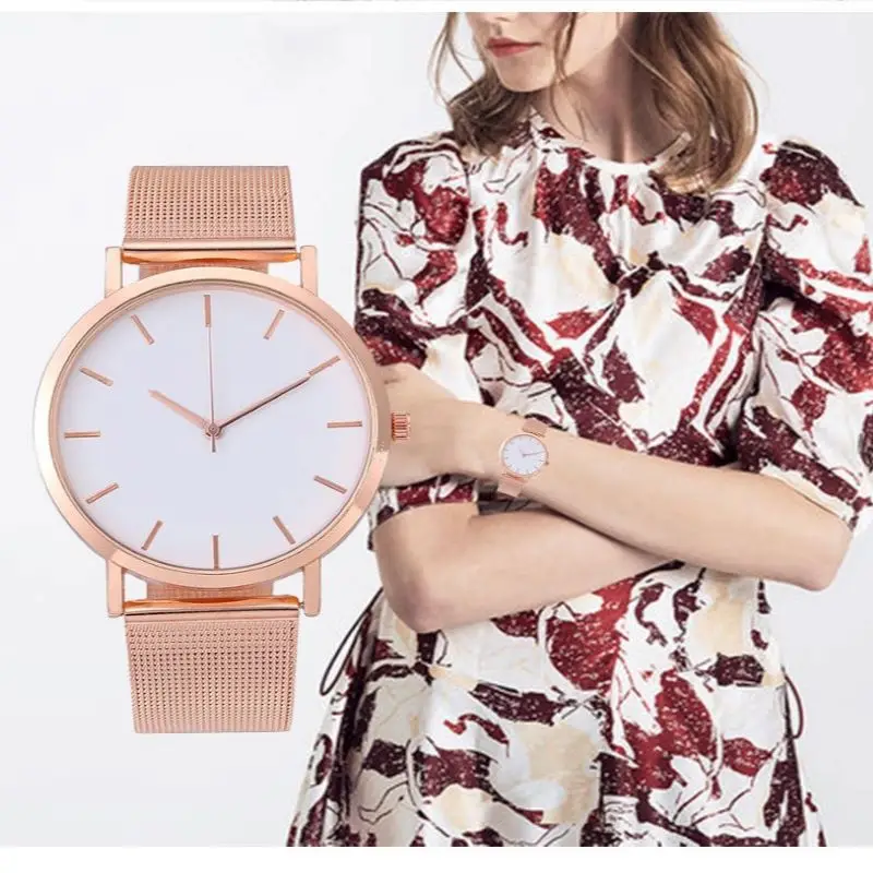 Модные высококачественные кварцевые часы с сетчатым ремешком для мужчин и